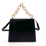 Salvatore Ferragamo Handbag AN 21 1650 2WAY Chain handle leather Black Women Used