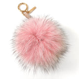 FENDI key ring 7AR259 Pom pom charm Fox/metal pink pink Women Used