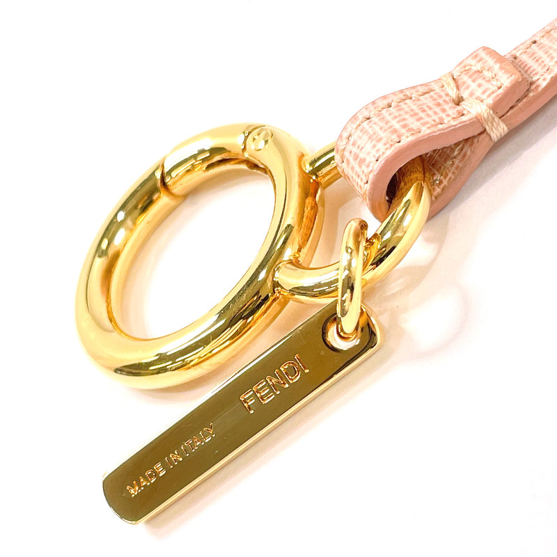 FENDI key ring 7AR259 Pom pom charm Fox/metal pink pink Women Used