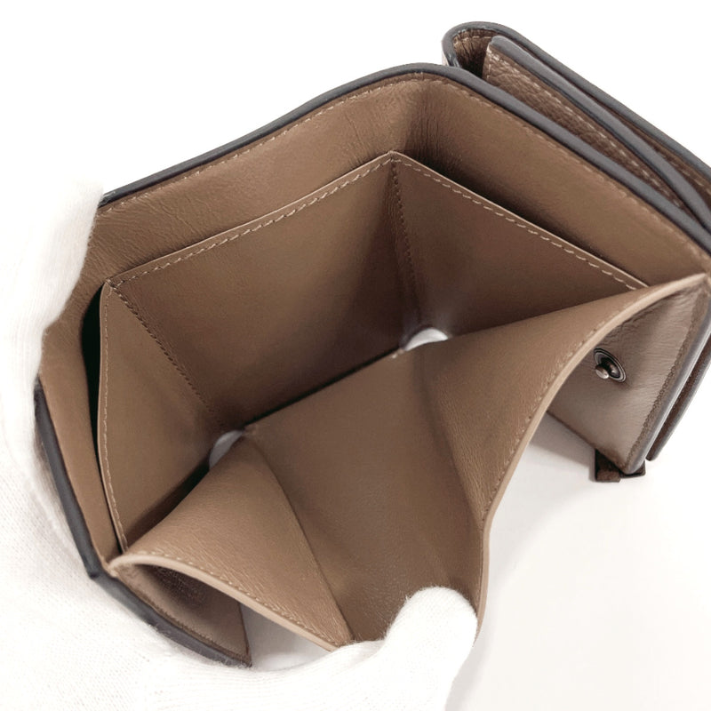 BALENCIAGA Tri-fold wallet 640107 neo classic mini leather Brown Women Used