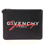 Givenchy Clutch bag BK600JK0VM 001 W logo large zip pouch PVC Black mens New