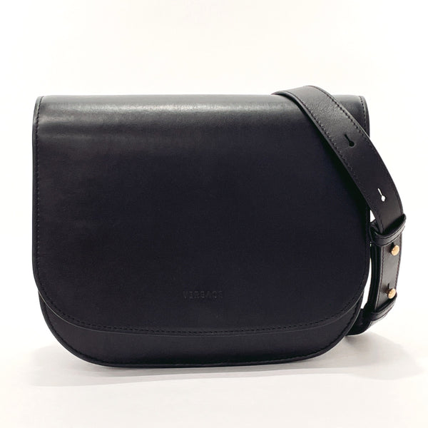 Gianni Versace Shoulder Bag leather Black Women Used