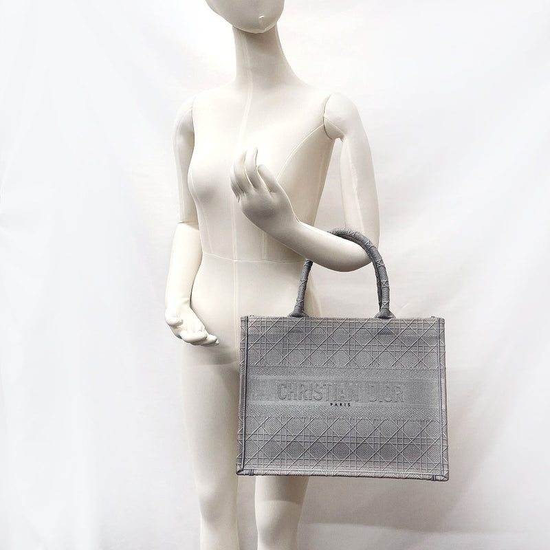 Dior Tote Bag 50-MA-0280 Book Tote Medium Canage canvas gray Women Used