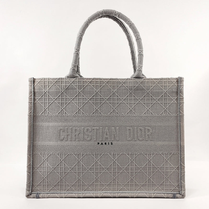 Dior Tote Bag 50-MA-0280 Book Tote Medium Canage canvas gray Women Used