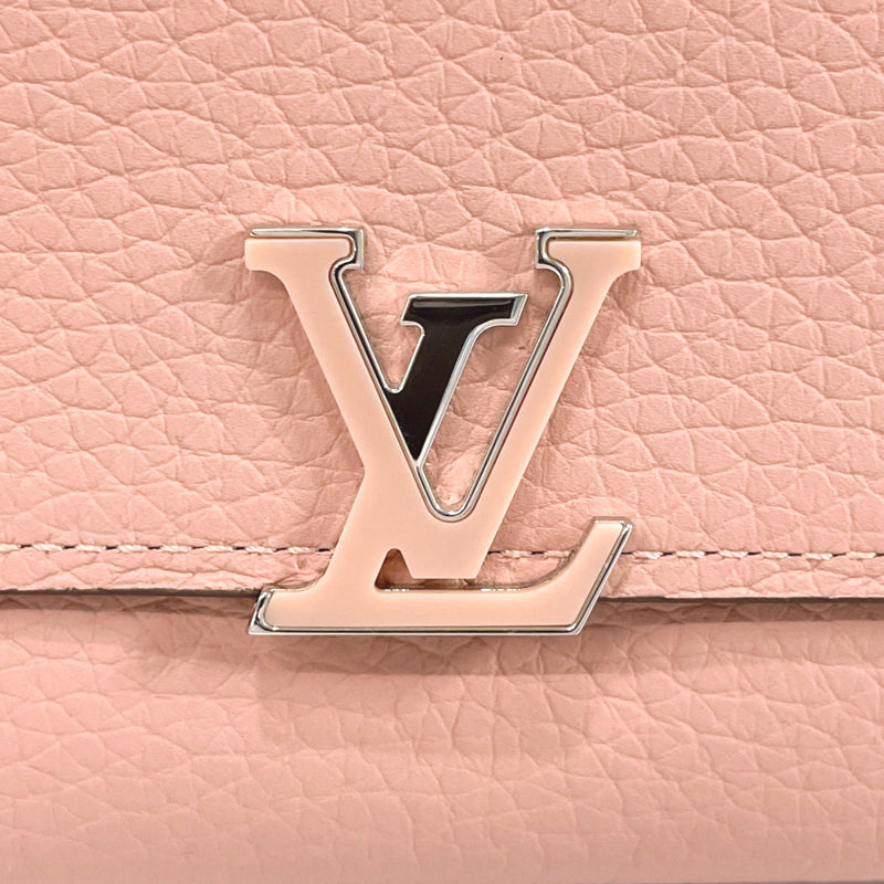 LOUIS VUITTON Tri-fold wallet M62156 Portefeuille Capcine Compact Taurillon Clemence pink pink Women Used