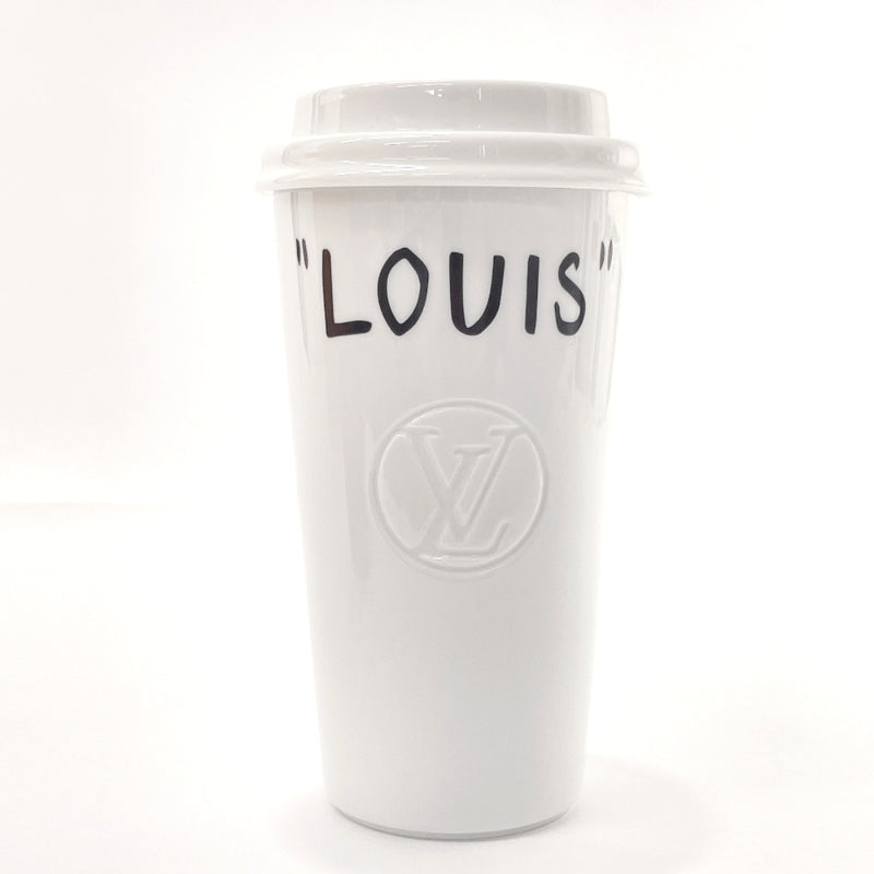 Louis Vuitton Porcelain Cup (white logo/pattern on white)