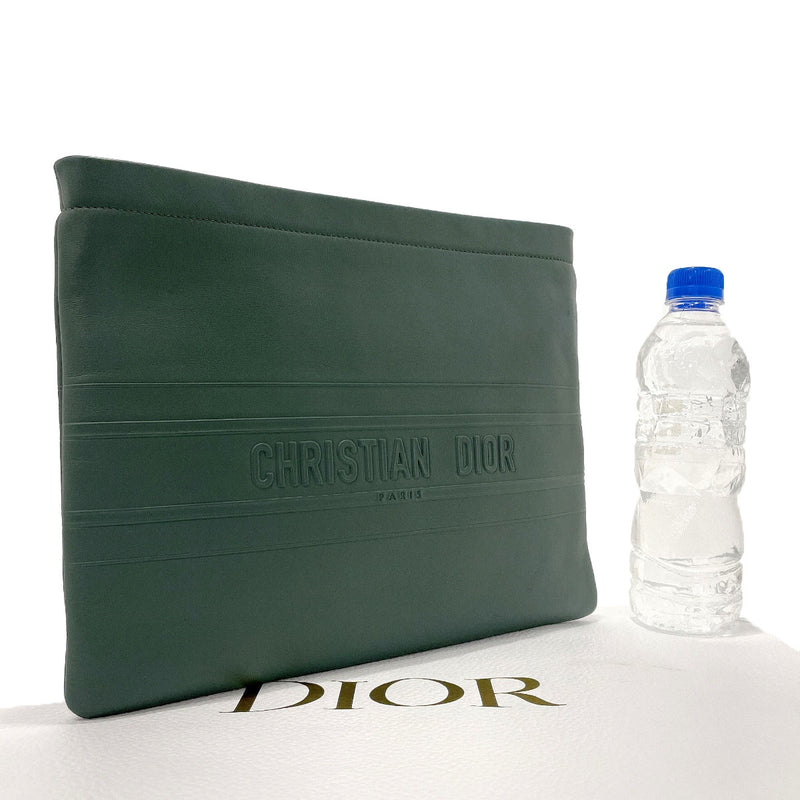 Dior Clutch bag leather green unisex Used