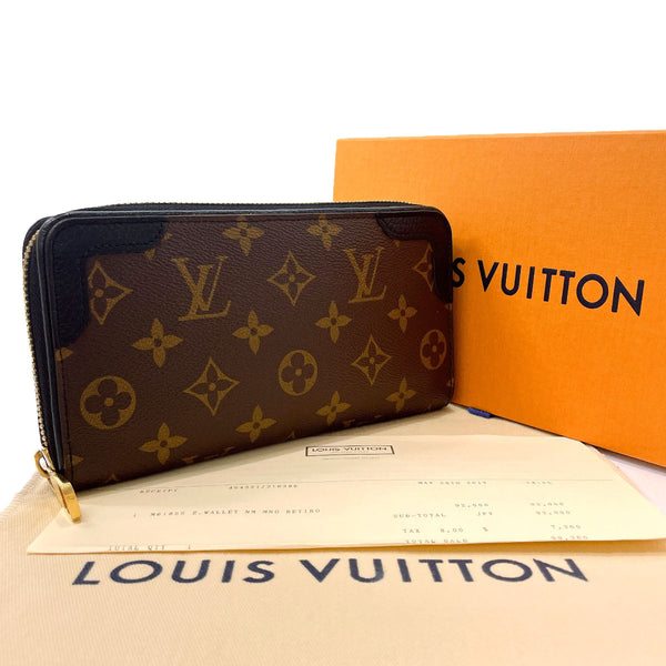 LOUIS VUITTON purse M61855 Zippy wallet Retiro Monogram canvas Brown Brown unisex Used