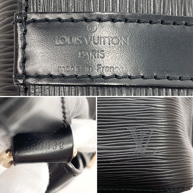 LOUIS VUITTON Shoulder Bag M59012 Petit Noe Epi Leather Black Black Women Used