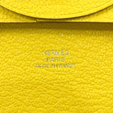 HERMES coin purse Bastia Chevre Misol yellow yellow UCarved seal unisex New