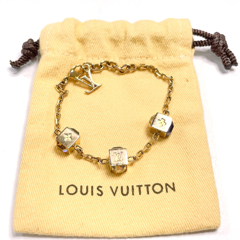 LOUIS VUITTON bracelet M66060 ブラRubbed ギャンブル metal/Swarovski gold gold Women Used