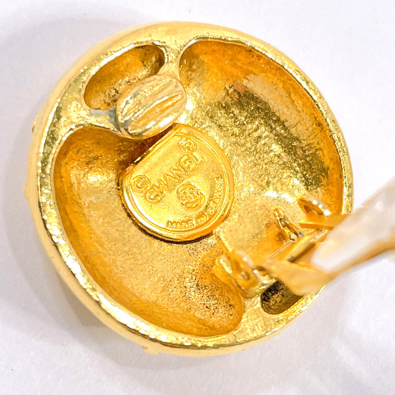 CHANEL Earring COCO Mark vintage metal/Rhinestone gold Women Used