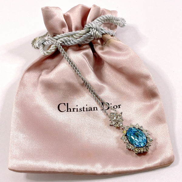 Christian Dior Necklace metal/Rhinestone Silver Silver Women Used