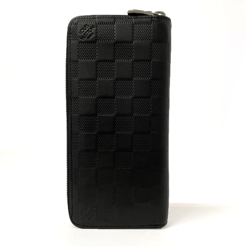 LOUIS VUITTON purse N63548 Zippy Wallet Vertical Damier Infini Black Black mens Used