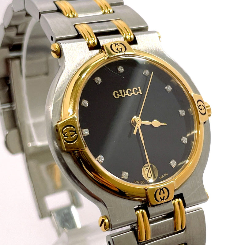 GUCCI Watches 9000M 11P diamond Stainless Steel/Gold Plated/diamond Silver Silver Women Used