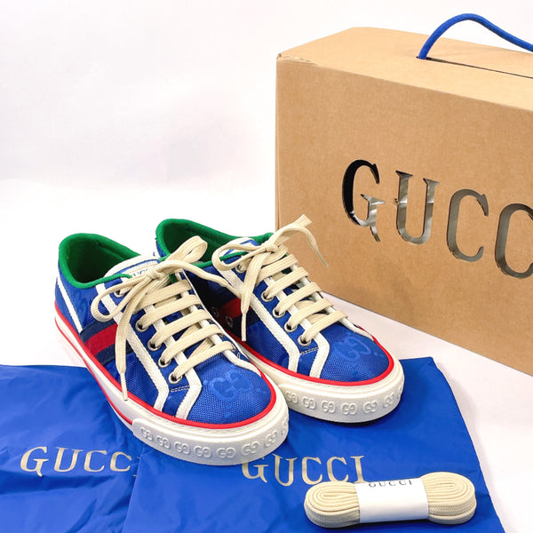 GUCCI sneakers 606110 Tennis 1977 Gucci Off The Grid GG canvas blue Women New