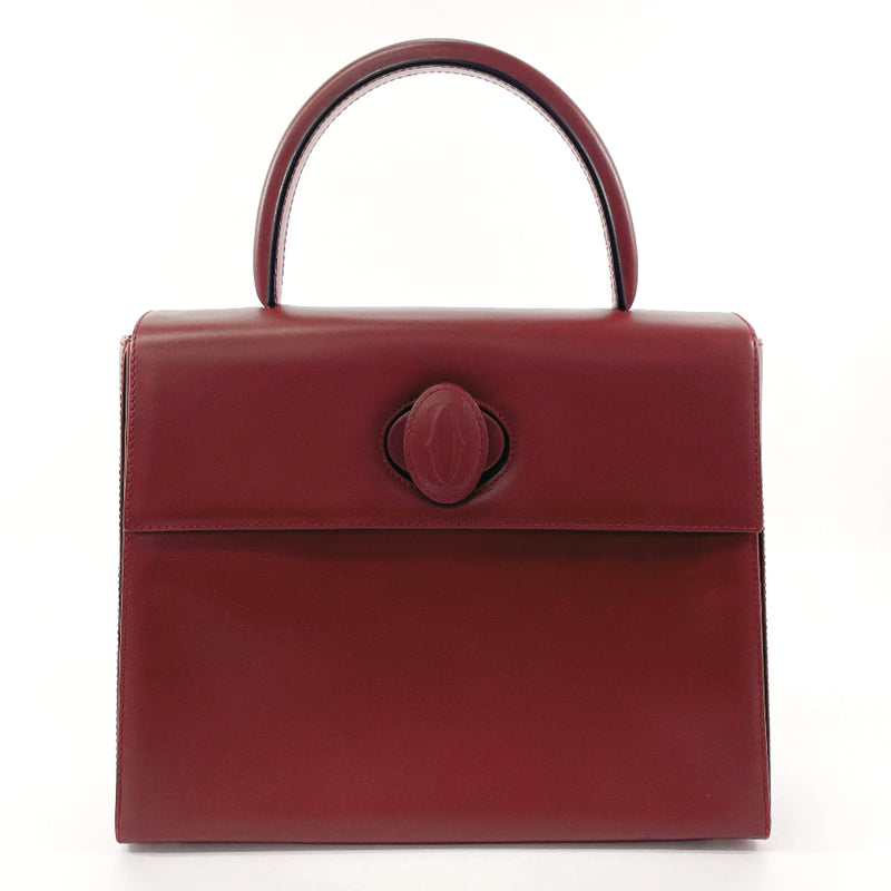 CARTIER Handbag Must Line leather Bordeaux Women Used