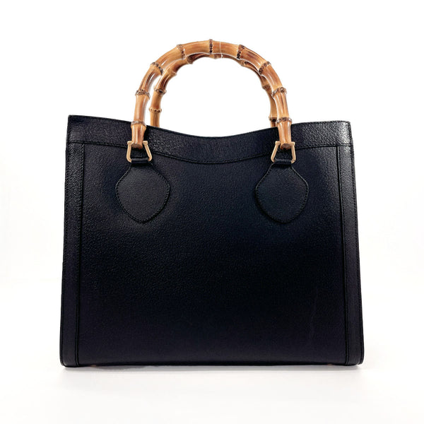 GUCCI Handbag 002・1095・0260 Bamboo leather Black Women Used