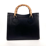 GUCCI Handbag 002・1095・0260 Bamboo leather Black Women Used