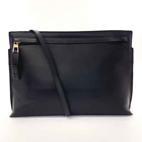 LOEWE Shoulder Bag 126.57.R77 T pouch 2WAY leather Black Women Used