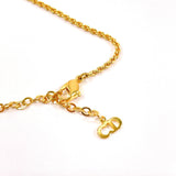 Christian Dior Necklace Emblem logo metal/Rhinestone gold Women Used