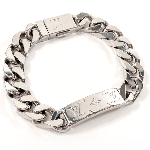 LOUIS VUITTON bracelet M00270 Chainbracelet Monogram metal Silver mens Used