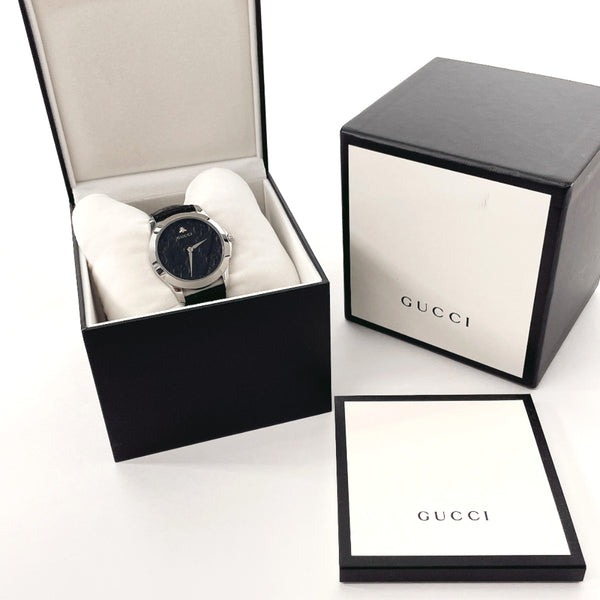GUCCI Watches YA1264031 G-Timeless Bee 126.4 Stainless Steel/leather Black Black mens Used