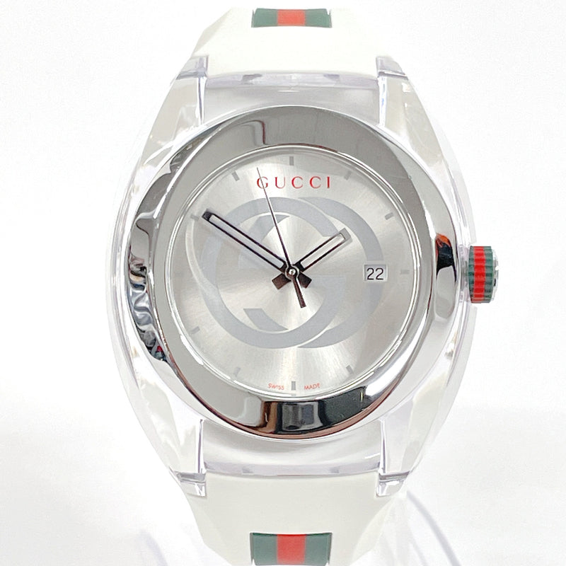 GUCCI Watches 137.1 sink Stainless Steel/rubber Silver Silver mens Used