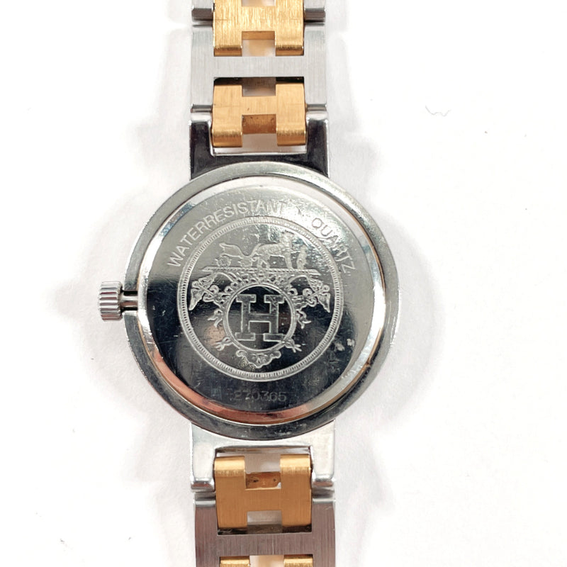 HERMES Watches CL3.240 Clipper Stainless Steel/Gold Plated Silver Silver Women Used