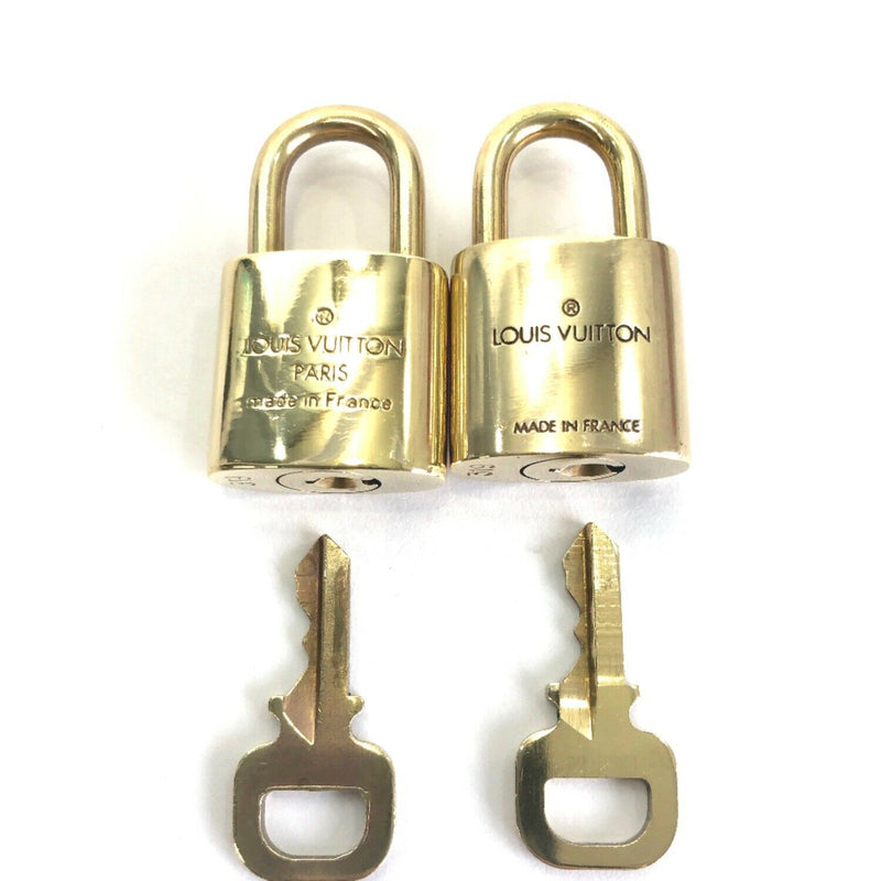 Vintage Louis Vuitton Gold Lock Keepall Speedy Alma Brass and Key