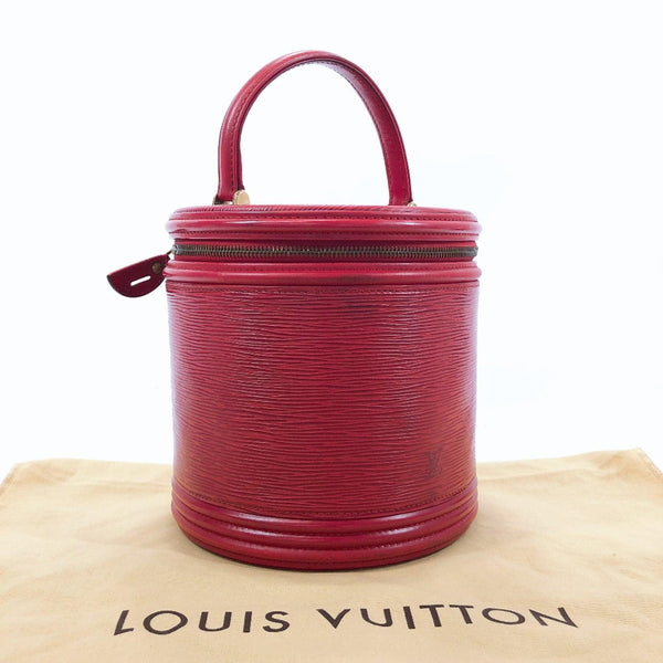 LOUIS VUITTON Handbag M48037 Cannes Vanity bag Epi Leather Red Castilian Red Women Used - JP-BRANDS.com