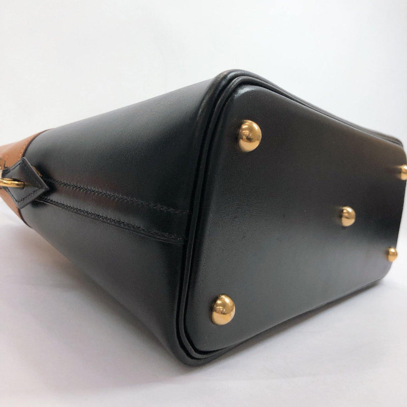 HERMES Handbag Bolide31 bicolor Box calf black natural □GCarved seal Women Used - JP-BRANDS.com