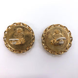 CHANEL Earring COCO Mark vintage metal gold 2 8 Women Used - JP-BRANDS.com