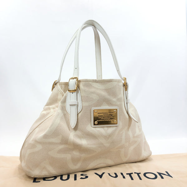LOUIS VUITTON Tote Bag M95674 Taicienne PM canvas white Women Used