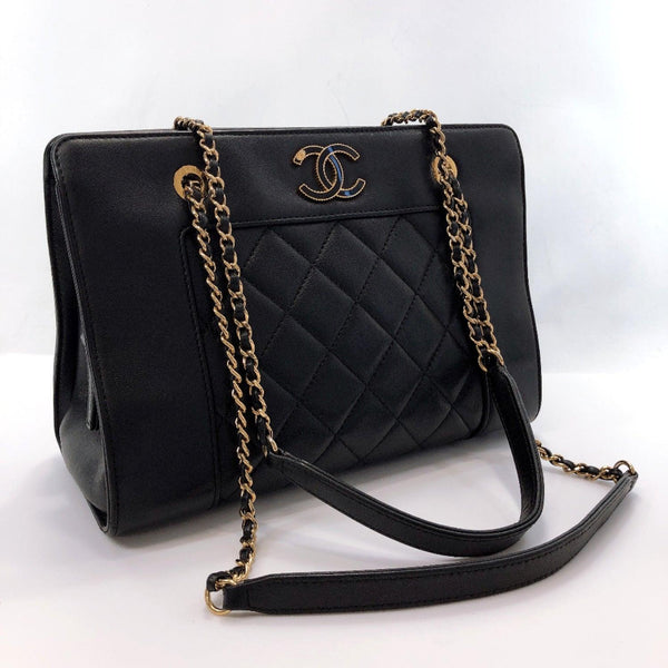 CHANEL Chain Backpack Leather Black CC Auth am4632 ref.970288 - Joli Closet