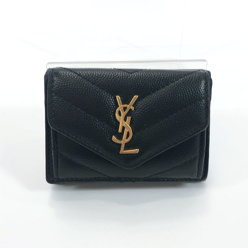 Saint Laurent YSL Quilted Bifold Compact Wallet