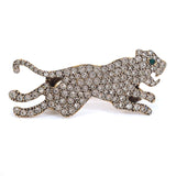 GUCCI Ring Double ring Tiger Swarovski/metal 11、12 gold Silver Women Used - JP-BRANDS.com