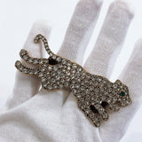 GUCCI Ring Double ring Tiger Swarovski/metal 11、12 gold Silver Women Used - JP-BRANDS.com