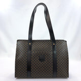 CELINE Tote Bag MC96 Macadam pattern vintage PVC/leather black Brown Women Used - JP-BRANDS.com
