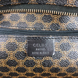 CELINE Tote Bag MC96 Macadam pattern vintage PVC/leather black Brown Women Used - JP-BRANDS.com