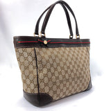 GUCCI Tote Bag 257061 Sherry line GG canvas Brown Women Used - JP-BRANDS.com