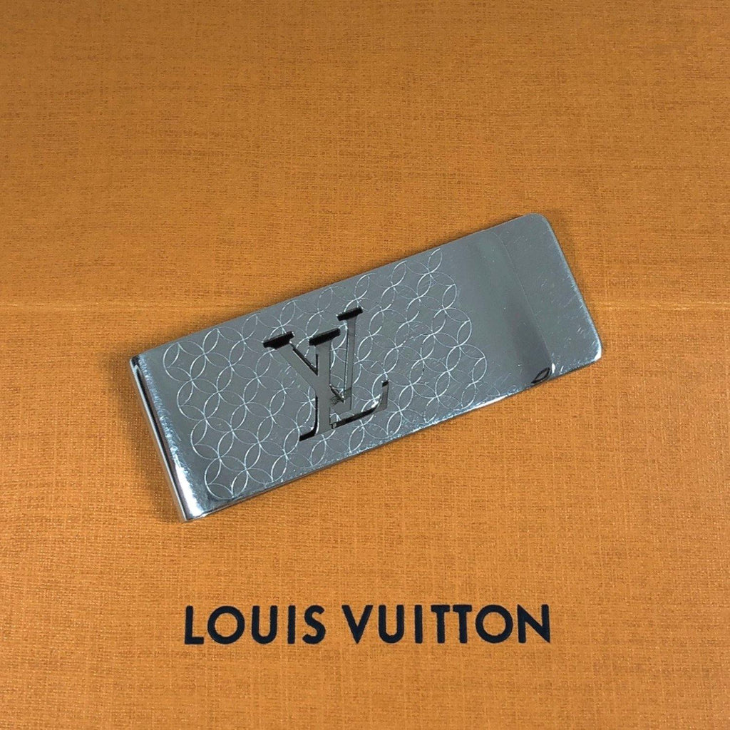 Louis Vuitton Money Clip Champs-Elysees Engraved Silver
