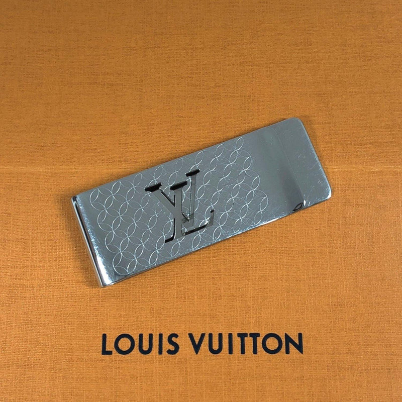 Louis Vuitton Champs Elysées tie clip logo silver Used Japan