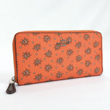 COACH purse Zip Around PVC Orange SilverHardware Women Used - JP-BRANDS.com