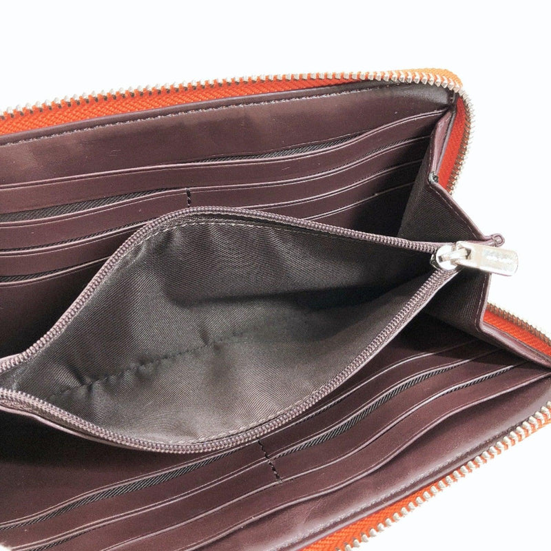 COACH purse Zip Around PVC Orange SilverHardware Women Used - JP-BRANDS.com