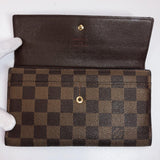 LOUIS VUITTON purse N61217 Portfoy International Damier canvas Brown unisex Used - JP-BRANDS.com