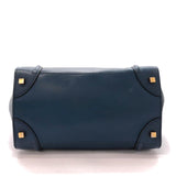 CELINE Handbag F-AT-0143 Luggage Mini shopper leather blue Women Used - JP-BRANDS.com