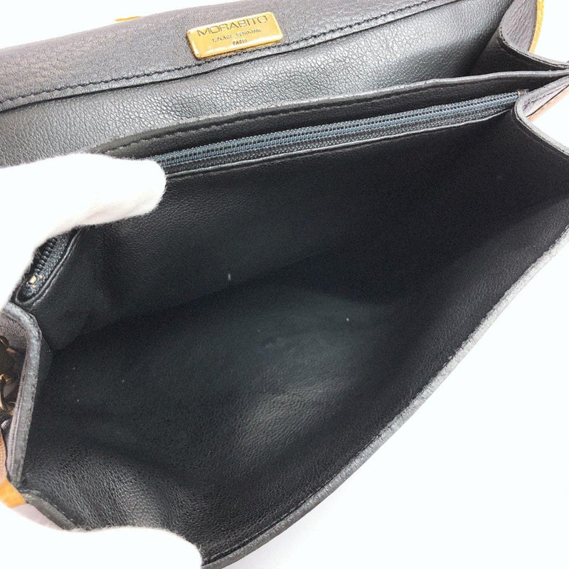 MORABITO Clutch bag leather black Women Used - JP-BRANDS.com