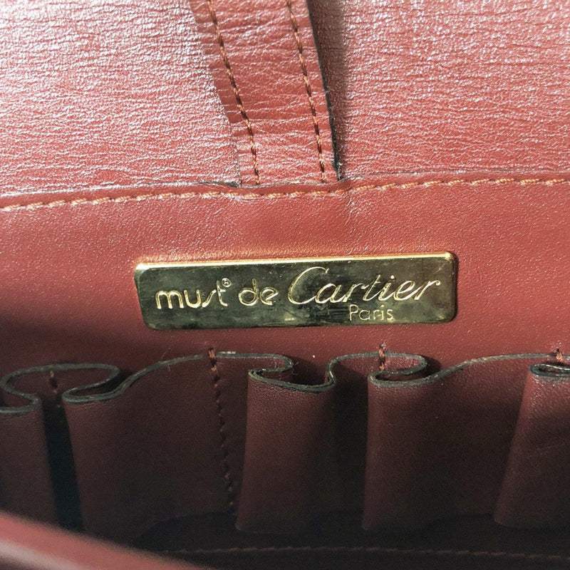 Leather travel bag Cartier Brown in Leather - 34552658
