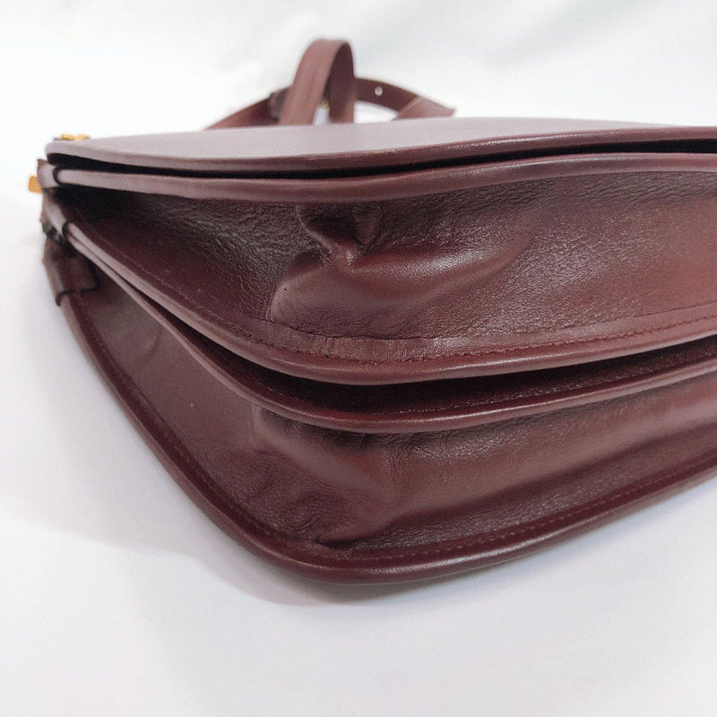 CARTIER Shoulder Bag Must Line vintage leather wine-red Women Used - JP-BRANDS.com